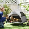 PawHut Hundeliege Outdoor mit Dach, Erhöhtes Hundebett für Produktbild-Vorschau 2