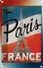 vianmo Blechschild 18x12 cm Paris Eiffelturm France Produktbild-Vorschau 1