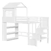 Merax Etagenbett Hochbett 90x200cm mit Hausdesign, Produktbild-Vorschau 7