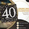 16 tovaglioli 40 Sparkling Celebrations argento e oro - 40° Anteprima dell’immagine prodotto 7