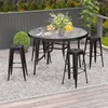 HOMCOM Lot de 4 tabourets de Bar Empilable Chaise de Bar Voir les images du produit 8
