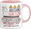 Pferdepflegerin Tasse Geschenk Lustig Abstand Halten Produktbild-Vorschau 1