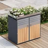 Mülltonnenbox, 2x Mülltonnenunterstand mit Hochbeet, Produktbild-Vorschau 7