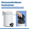 Cestino cosmetico a pedale WENKO Mod. Leman White 3L, con Anteprima dell’immagine prodotto 4