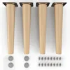 4x sossai Holzfüße rund - gerade Ausführung 25cm Buche Produktbild-Vorschau 1