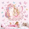 Autocollant mural licorne - Grand autocollant mural - Avec Voir les images du produit 1
