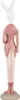 Clayre & Eef Dekorationsfigur Kaninchen 22 cm Weiß Rosa Produktbild-Vorschau 4