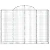 vidaXL Gabione mit Hochbogen 200x30x140/160 cm Verzinktes Produktbild-Vorschau 4