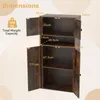 Libreria KOMFOTTEU a 3 livelli, libreria con 2 armadietti Anteprima dell’immagine prodotto 7