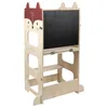 2 in 1 Learning Tower für Kinder,Montessori Stehhilfe mit Produktbild-Vorschau 2