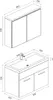 Set completo di mobili da bagno Badplaats Paso 02 80 x 40 Anteprima dell’immagine prodotto 5