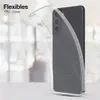 A clear phone case is shown on a Samsung Galaxy S21 phone. Produktbild-Vorschau