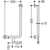 HEWI 900.22.11360 SC Winkelgriff, d:32/32, PRH, A1:600, Produktbild-Vorschau 2