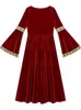 Mädchen Renaissance Prinzessin Kleid - Samt Maxikleid im Produktbild-Vorschau 2
