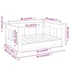 A diagram showing the dimensions of a dog bed. Náhled obrázku produktu