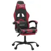 vidaXL Gaming-Stuhl mit Fußstütze Schwarz und Weinrot Produktbild-Vorschau 12
