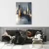 Leinwandbild Schwarz-Gold-Abstraktion 80x120 Feeby Grau Produktbild-Vorschau 2
