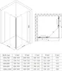 doporro 75x90cm Eckeinstieg Duschkabine Schiebetür Produktbild-Vorschau 7