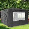 Relaxdays Parete laterale per gazebo, set da 4, 2x3 m, Anteprima dell’immagine prodotto 2