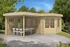 Alpholz 5-Eck Gartenhaus Pepe aus Holz 618x462cm mit 28 mm Produktbild-Vorschau 1