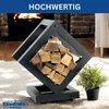 DanDiBo Étagère à bois de cheminée Intérieur Métal Noir Voir les images du produit 9
