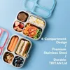 Edelstahl Brotdose Kinder 800ml Metall Bento Lunchbox mit 4 Produktbild-Vorschau 4