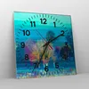 Wanduhr - Quadrat - Glasuhr - Bäume Wiese Sommer - 40x40cm Produktbild-Vorschau 4
