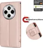 A product image showcasing a rose gold phone case with a magnetic closure and a close-up of the closure mechanism. Produktbild-Vorschau