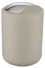 WENKO Schwingdeckel Eimer Brasil 2 L Taupe S Kosmetik Müll Produktbild-Vorschau 1