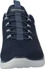 A close-up, front view of a blue Skechers shoe. Produktbild-Vorschau