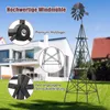 COSTWAY Windrad, Höhe 253cm, wetterfeste Windmühle Metall, Produktbild-Vorschau 6