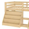 Flieks Kinderbett Hochbett 90x200cm mit 2 Regal, Etagenbett Produktbild-Vorschau 10