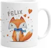 Namenstasse für Kinder personalisierte Kaffee-Tasse mit Produktbild-Vorschau 1