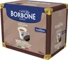 A box of Caffè Borbone coffee capsules designed to look like a vintage trunk. Produktbild-Vorschau