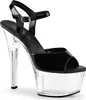 ASPIRE-609 Damen Sandale von Pleaser, Schwarz Transparent , Produktbild-Vorschau 1