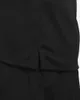 A close-up view of the bottom hem of a black t-shirt, showing the side vents. Podgląd zdjęcia produktu