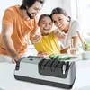5 in 1 Electric Knife Sharpener - 3 Rotation Speeds, Grey Produktbild-Vorschau 2