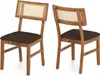 COSTWAY Chaises de salle à manger en rotin, lot de 2, Voir les images du produit 1