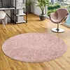 Hochflor Langflor Shaggy Teppich Aloha Altrosa Rund, Produktbild-Vorschau 1