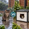 Katzenhaus XL Katzenhütte Katzenhöhle Outdoor draußen Produktbild-Vorschau 5