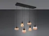 6-lichts hanglamp Lumina met amber glas Productafbeelding-voorbeeld 9