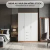 MinteLiv Kleiderschrank 3-türig Weiß/Eiche-Optik 49 cm Produktbild-Vorschau 9