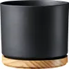 Blumentopf Soendgen Oslo Keramik Holz matt Ø 13 cm H 12 cm Produktbild-Vorschau 1