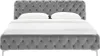 riess-ambiente Bett MODERN BAROCK 160x200cm grau Samt Produktbild-Vorschau 7