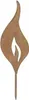 A metal garden stake shaped like a flame. Produktbild-Vorschau
