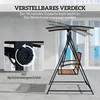 Outsunny Hollywoodschaukel mit verstellbarem Sonnendach, Produktbild-Vorschau 4