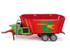 A red and green agricultural trailer on a white background. Produktbild-Vorschau