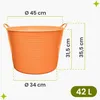 Garronda Seau en plastique souple, lot de 4  42 L pour le Voir les images du produit 2