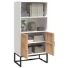 vidaXL Highboard Weiß 60x35x125 cm Holzwerkstoff Produktbild-Vorschau 3