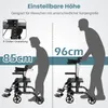 COSTWAY 2in1 Fauteuil roulant & déambulateur pliable & Voir les images du produit 5